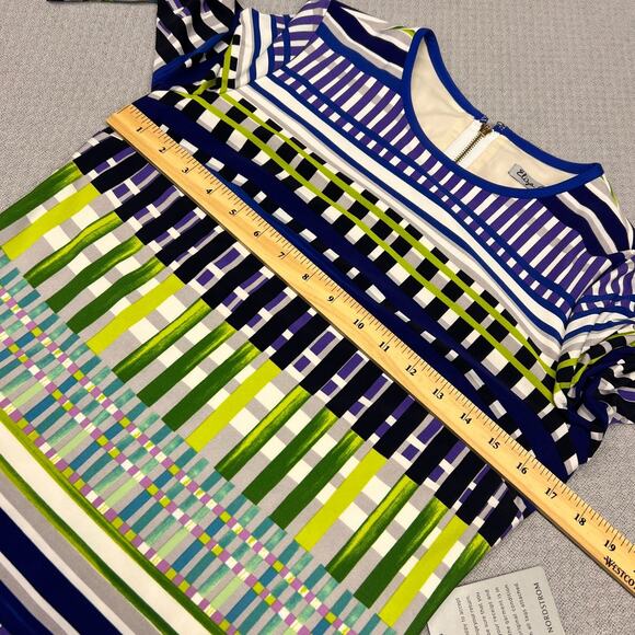 Eliza J Dress Womens 6 Multicolor Sheath Midi Mod Retro 60s Groovy - Picture 9 of 10